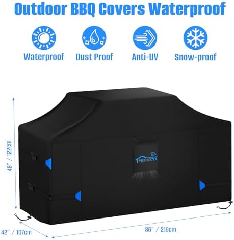 86 Inch Extra Large Grill Cover, 600D BBQ Cover for Outside - Image 2