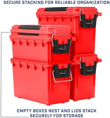 Sheffield 12636 Ammo Box Made in USA Stackable Lockable Ammo Storage Box - Image 6