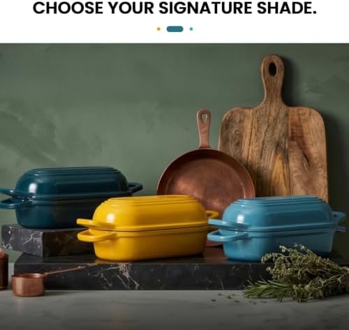 Oval Dutch Oven for Bread Baking,11.3x5.3 Enameled Cast Iron Bread Pan,Teal - Image 6