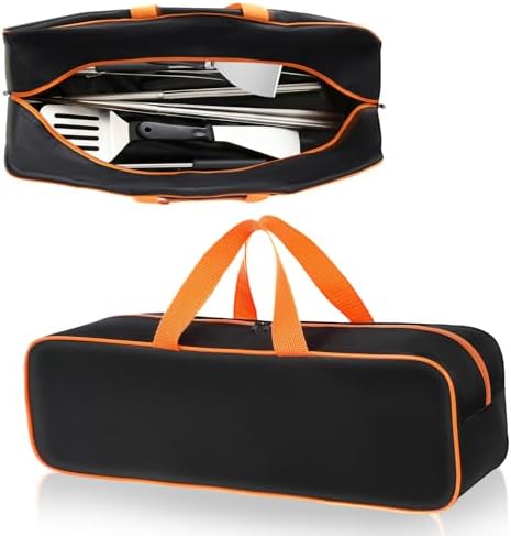 Grill Utensil Storage Bag for Outdoor Grilling, 20 x 6 x 5 in, Black by Unknown