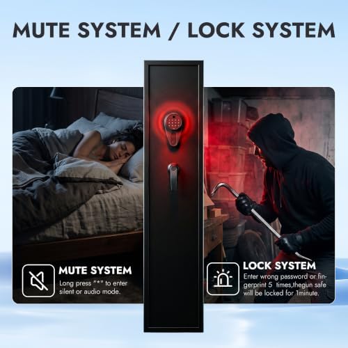 Kaer 4-5 Biometric Gun Safe for Rifles and Pistols,Long Rifle Safe for Home - Image 6