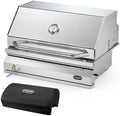 Hygrill 32-inch Stainless Steel Built-In Charcoal Grill for Outdoor Kitchen by Stanbroil