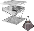 CAMPINGMOON Medium Portable Fire Pit Grill Wood Burning MT-035 by CAMPINGMOON