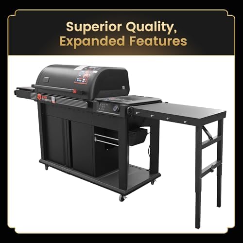 QuliMetal Foldable Side Shelf for Traeger Woodridge,Woodridge Pro/Elite - Image 4