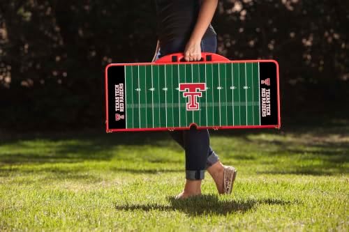 PICNIC TIME NCAA North Carolina Tar Heels Folding Picnic Table - Camping Table - Outdoor Table with Umbrella Hole - Image 2