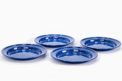Enamelware for Camping and Backpacking - Camping Cookware Gear Essentials for Outdoor/Indoor Use and Backpacking Adventures (Made by Caddis Sports) (10 Inch Plate (4 Pack)) - Image 6