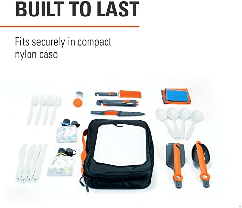 GSI Outdoors Destination Kitchen Set 24‑Piece, Full Camp Kitchen Kit, Cutlery for Persons, Pivot Tools, Spice Shakers & Carry Travel Case - Image 5