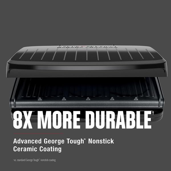 George Foreman Family Grill & Panini Press, Ceramic Nonstick - Image 6