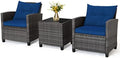 RELAX4LIFE Wicker Patio Furniture Sets - 3 Pieces Patio Rattan Sofa Set by RELAX4LIFE