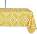 LUSHVIDA Moroccan Outdoor Tablecloth with Umbrella Hole, 60x102 Inch Yellow by LUSHVIDA