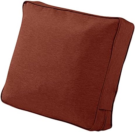 Classic Accessories Montlake FadeSafe Patio Lounge Chair/LoveSeat Back Cushion, 25 x 15 x 4 Inch, Heather Henna, Patio Furniture Cushions by ClassicAccessories