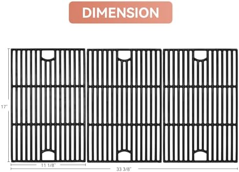 720-0896B Cast Iron Grill Grates for Homedepot Nexgrill 6 Burner - 17 Inch - Image 2