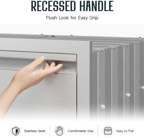 SPECRAFT 28 in Stainless Steel Outdoor Kitchen 3-Drawer & Door Cabinet - Image 5