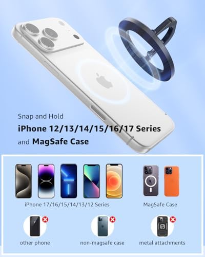 【2 Pack】 SUPERONE for MagSafe Phone Grip, Magnetic Phone Ring Holder - Image 6