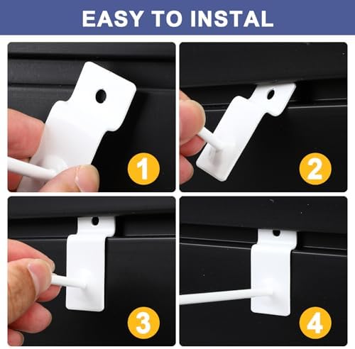 Tandefio 200 Pcs Slatwall Hooks 6 Inch Metal for Panel Display - Image 5