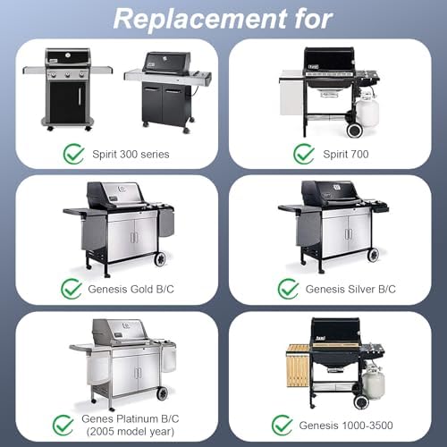Grill Parts for Weber Spirit e310, 17.5" Grill Grates for Weber Spirit 300 and Spirit II 300, Spirit E/S310 E/S315 320 330 SP320, Spirit 700, Genesis 1000-3500, Gold & Silver B/C Gas Grill, 7638 7639 - Image 2