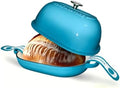 Cast Iron Bread Oven,6 QT Dutch Oven,Thick Enameled Loaf Pan with Lid,Bread Pans for Homemade Bread,14.5"Dutch Oven for Bread Baking,Dutch Ovens-with Silicone Baking Mat&Recipe,Gifts for Family,Teal by Unknown
