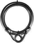 MARQUE Security Steel Cable - 3/8 inch (10 mm) Thick (4', 7', 15', 20' or 30') Vinyl Coated Braided Steel Cable with Double Sealed Looped Ends for U-Lock, Padlock, Disc Lock (4 FT) by Marque
