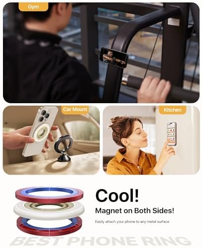 andobil 2026 3rd Gen Stability Magnetic Phone Ring Grip for MagSafe, White - Image 4