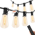 YOYONACY 200FT Outdoor Lights for Patio – Dimmable String Lights for Outside with Remote – LED Hanging Lihgts Waterproof Shatterproof ST38 Edison Bulbs for Backyard Cafe Bistro Porch Christmas Party by YOYONACY