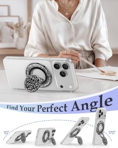 SYNCWIRE Magnetic Phone Ring Holder, for MagSafe Phone Grip Stand Kickstand - Image 4