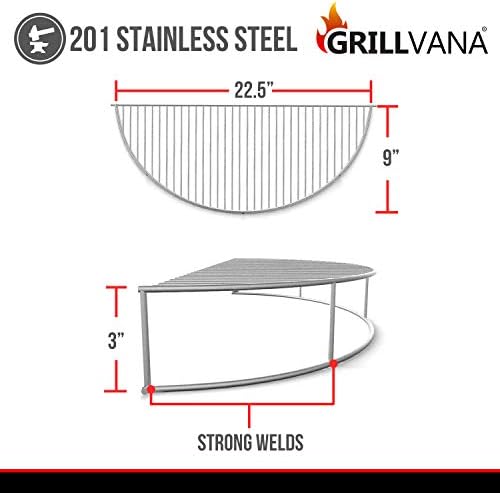 The Original 'Upper Deck' Stainless Steel Grilling Warming Smoking Rack Charcoal Grill Grate- For Use with 22 Inch Kettle Grills- Charcoal Grilling Accessories and Grill Tools Grill Rack - Image 3
