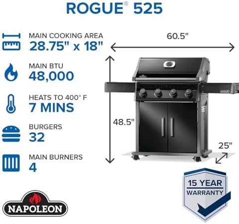 Napoleon Rogue 525 4-Burner Propane Grill - Image 3