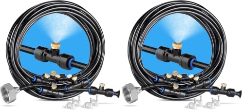 homenote Misting Cooling System, 26FT(8M) Pre-Assembled Mister Kit, 2 Pack by HOMENOTE