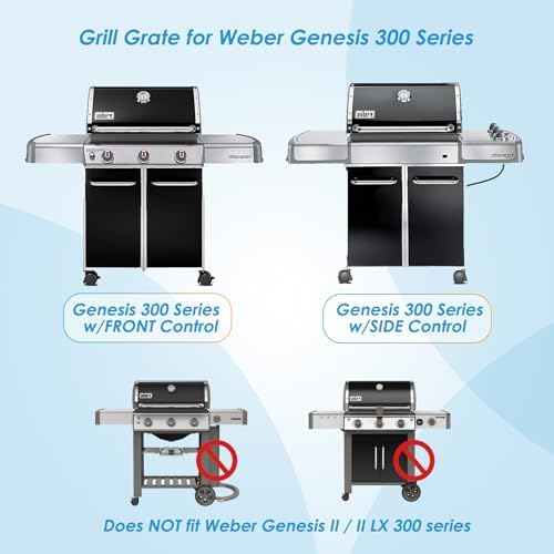 7528 7524 19.5" Grill Grates for Weber Genesis 300 Series Genesis E310 E320 E330 S310 S320 S330 EP310 EP320 EP330 for Weber Genesis 300 Grill Parts, 7MM Stainless Steel - Image 2