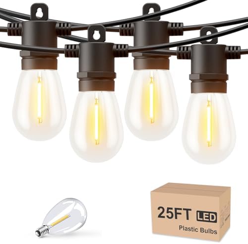 Svater Outdoor String Lights LED 25 FT, LED Patio Light Waterproof IP65 by Svater