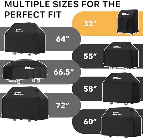 Simple Houseware 32 in. Heavy-Duty BBQ Gas Grill Cover, Waterproof - Image 6