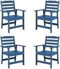 FUNBERRY Outdoor Dining Chairs Set of 4, HDPE Patio Chairs for Outside by FUNBERRY
