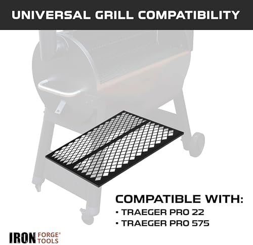 Iron Forge Tools Pellet Grill Storage Shelf, Black Powder Coated Steel - Image 3