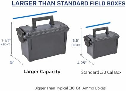 Sheffield Ammo Storage Box, .30 Cal Stackable | Water and Dust Resistant | Lockable | Made in USA | Pack of 6 - Image 2