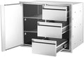 Karpevta Outdoor Kitchen Drawer Combo 27.8"x21.7"x19.4" Triple Drawer by Karpevta