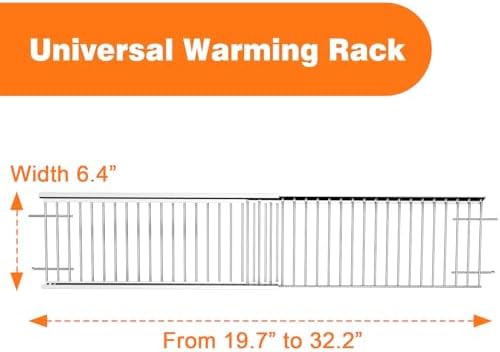 Utheer 19.7"-32.2" Adjustable Grill Warming Rack for Nexgrill/Dynaglo - Image 5
