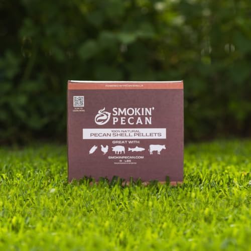 Smokin' Pecan - 100% Pecan Shell Pellets - Smoking Pellets for Pellet Smokers, or Any Outdoor Grills, 19 lb. Box by SmokinPecan