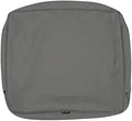 Classic Accessories Montlake Water-Resistant 25 x 22 x 4 Inch Outdoor Back Cushion Slip Cover, Patio Furniture Cushion Cover, Light Charcoal Grey, Patio Furniture Cushion Covers by ClassicAccessories