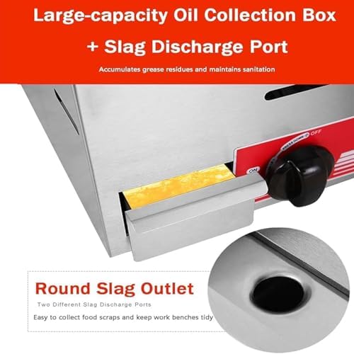 Commercial Stainless Steel Heavy Duty Outdoor Griddle,Countertop Flat Top Teppanyaki Fry Pan,with Adjustable Temperature, Lpg Gas Grill,for Medium to High Volumes,718a - Image 7
