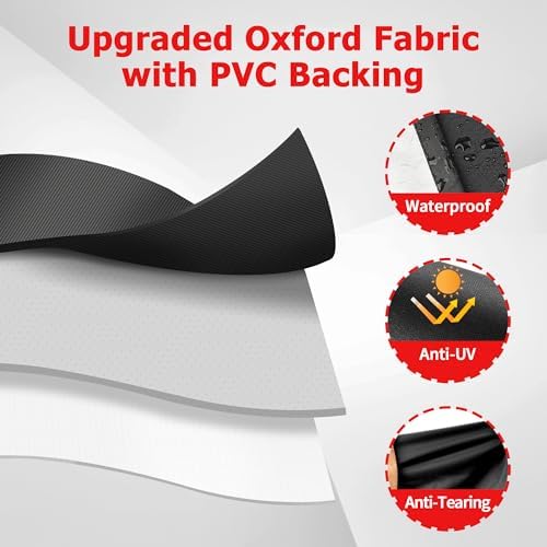 iCOVER 55 Inch Grill Cover, BBQ Grill Cover for Outdoor Grill, Anti-UV & Fade Resistant Gas Grill Cover, Waterproof Barbecue Grill Covers for Weber, Char-Broil, Nexgrill and More Grills. - Image 3