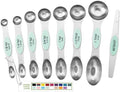Spring Chef Stainless Steel 8 Magnetic Measuring Spoons for Kitchen, Mint by SpringChef