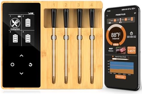 Accurate Smart Wireless Meat Thermometer - Real-time Alerts by BOTDOYS