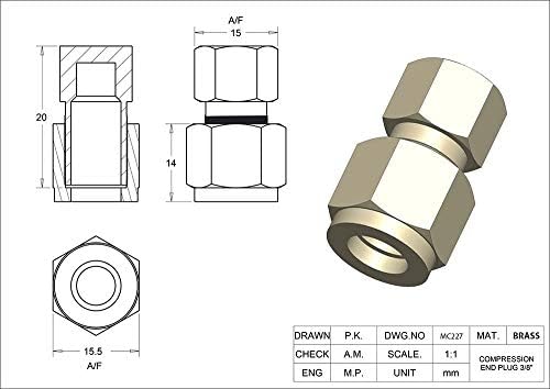 Misting Fittings (3/8 Compression End Plug-Pack of 5) - Image 2
