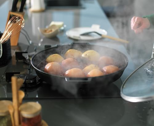 ESTAS 10.25 Inch Cast Iron Skillet with Dual Assist Handles – Pre-Seasoned Frying Pan for Oven, Stovetop, Grill & Campfire – Superior Heat Retention - Includes 5.5 Inch Cast Iron Mini Skillet - Image 5