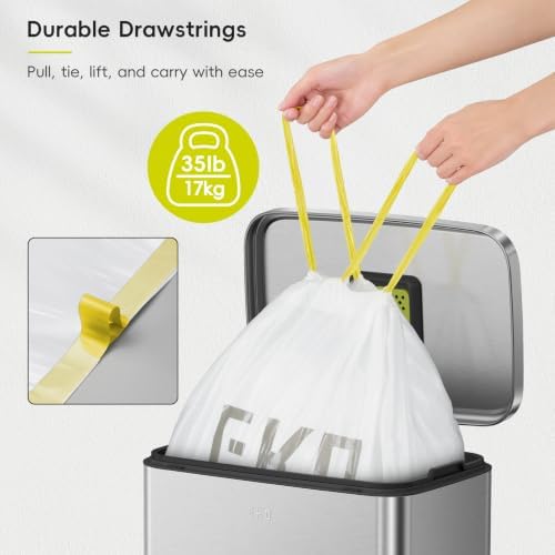 EKO Ultra-Strong Extra-Tall 13 Gallon Kitchen Trash Bags, Lavender, 60 Ct - Image 4