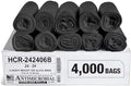 Aluf Plastics 10 Gallon 6 Micron (eq) Black Trash Bags 24" x 24" 4000 Count by AlufPlastics