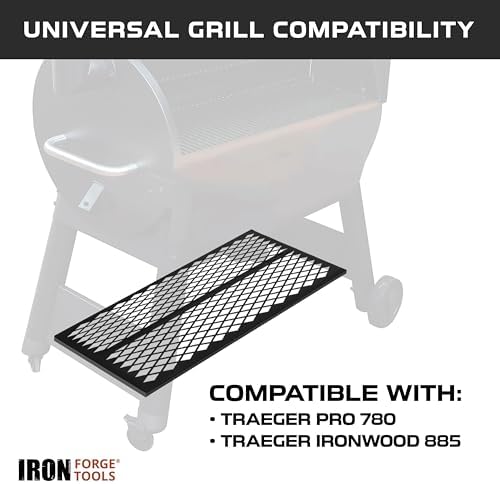 Iron Forge Tools Pellet Grill Storage Shelf, Black Powder Coated Steel - Image 3