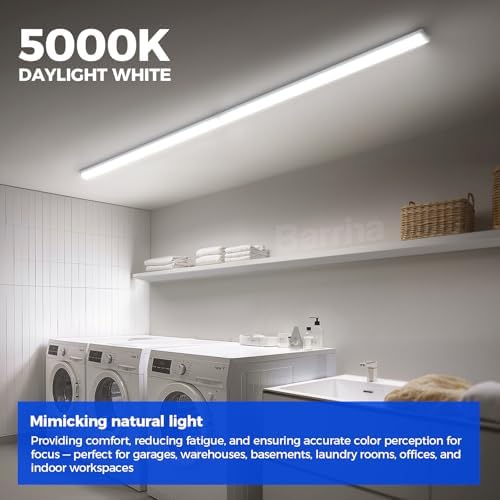 Barrina LED Shop Lights 4FT for Workshop, Garage, 45W 5000LM 5000K, 2 Packs - Image 4