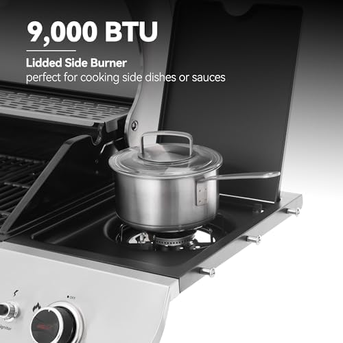 Royal Gourmet SG6002R 6-Burner Propane Gas Grill with Side Burner, Silver - Image 5