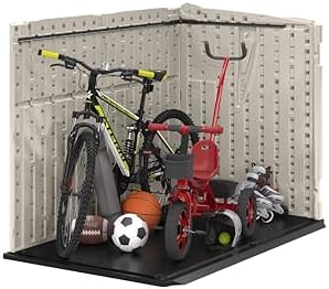 Suncast 5.9' x 3.7' Horizontal Stow-Away Storage Shed, Resin, Hinged Lid - Image 6